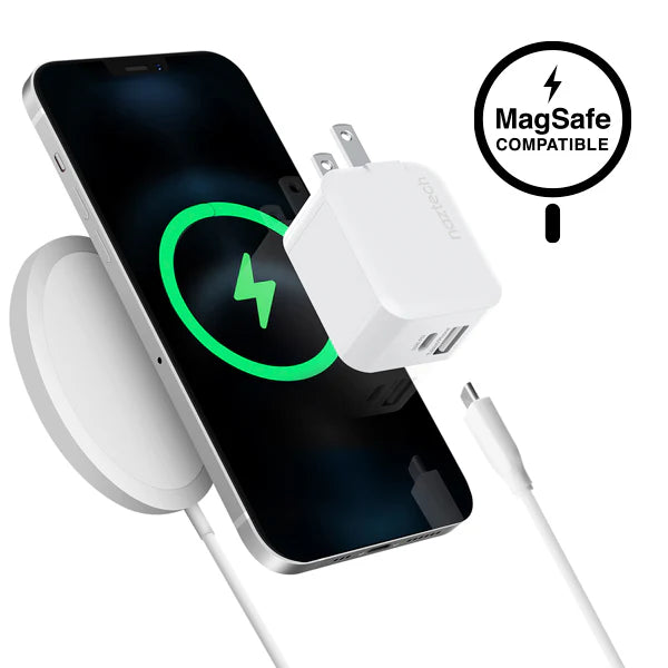 30W USB-C PD + 12W USB Fast Wall Charger | White