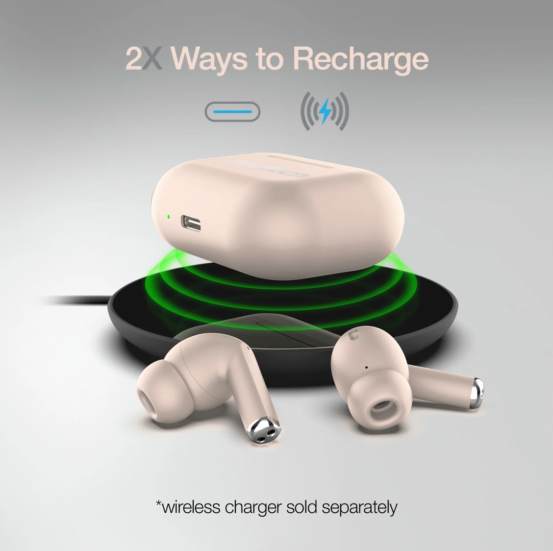 Xpods PRO True Wireless Earbuds with Wireless Charging Case