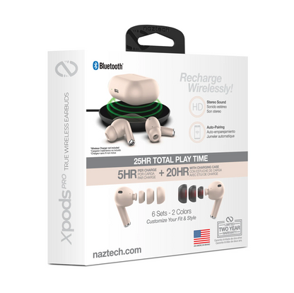 Xpods PRO True Wireless Earbuds with Wireless Charging Case