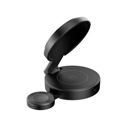 ZIZO PowerVault Fold Pro 3-in-1 15W MagSafe Charging Station with Adjustable Stand